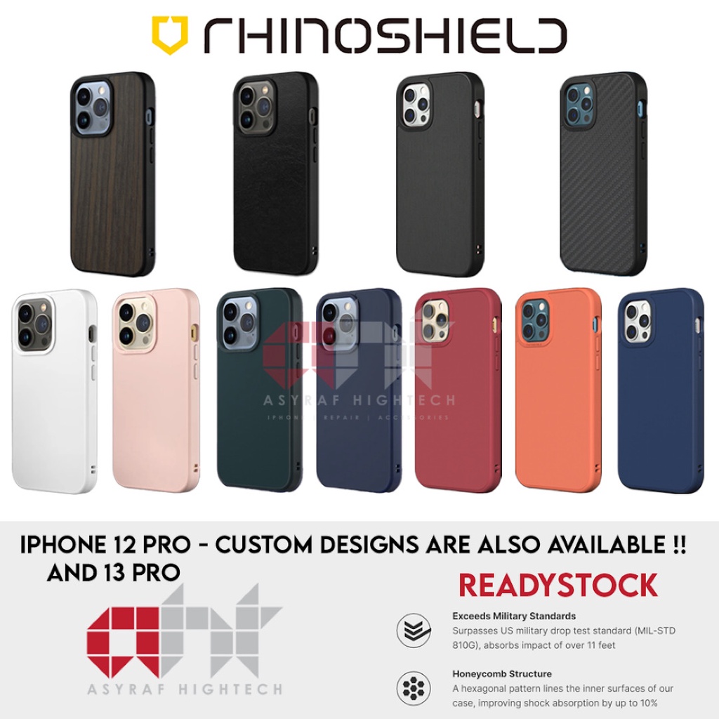 Rhinoshield SolidSuit For iP 14/13/12 Pro with Customized Design
