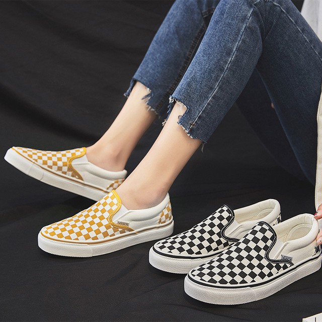 READY STOCK!! Original Van Classic Canvas Shoes Colorful Checkerboard ...