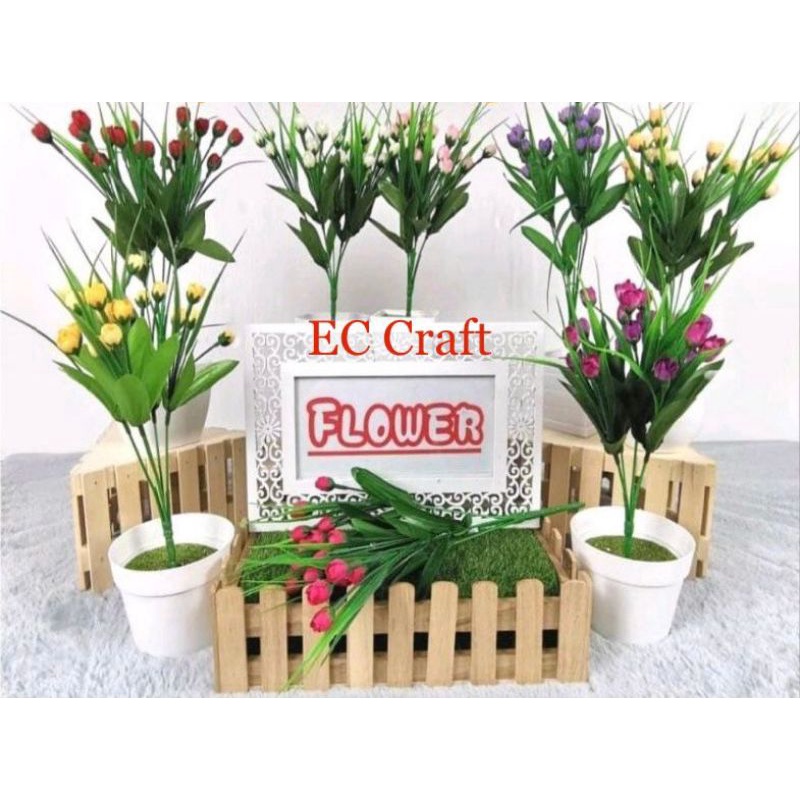 Artificial Rose Bush/mini rose/Bunga Rose Hiasan/bunga rose tiruan ...