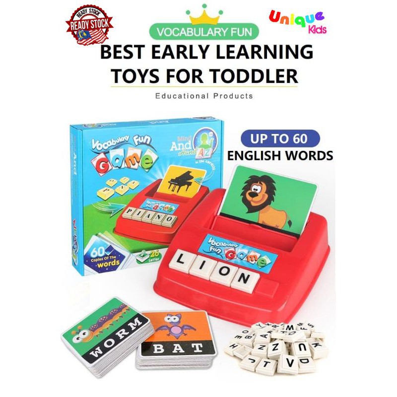 🔥READY STOCK 🔥Kids Early Learning Spelling Practical Literacy Letter ...