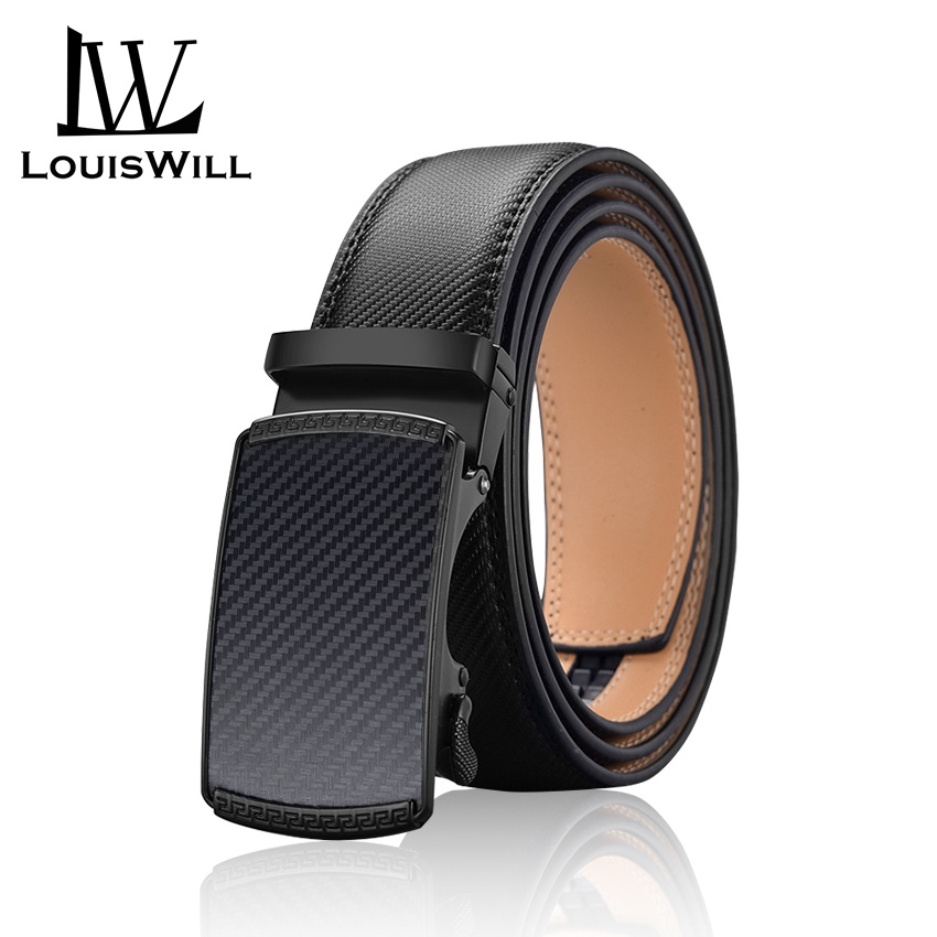 LouisWill Men's Belt Men Fashion Belt Men Genuine Leather Belts Pattern ...