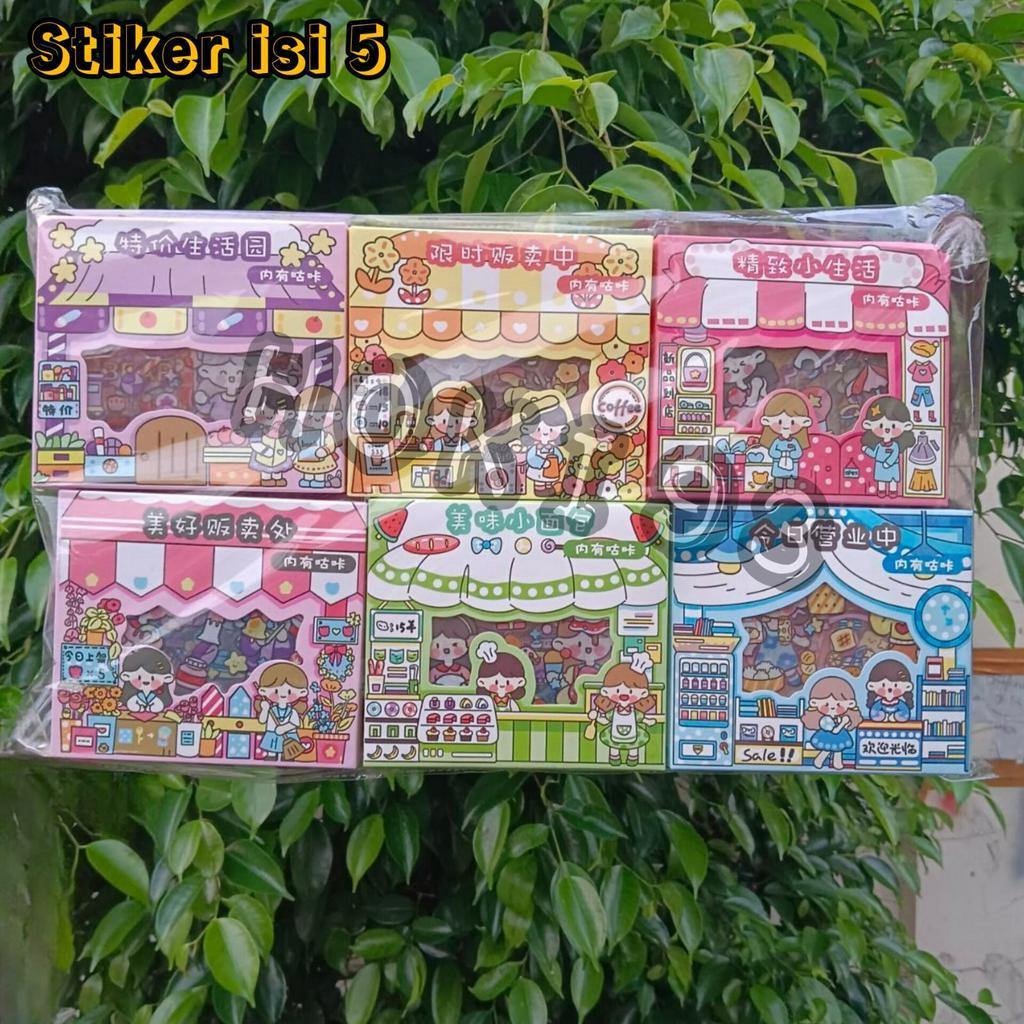 UNGU HIJAU Mini Sticker Contains 5 mini box Cute Sticker pink Purple ...