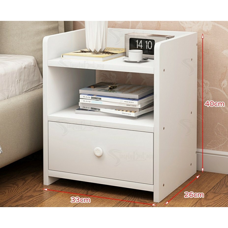 Bedside Table/Simple Premium Wooden Bed Beside Table With 1 Drawer/Side ...