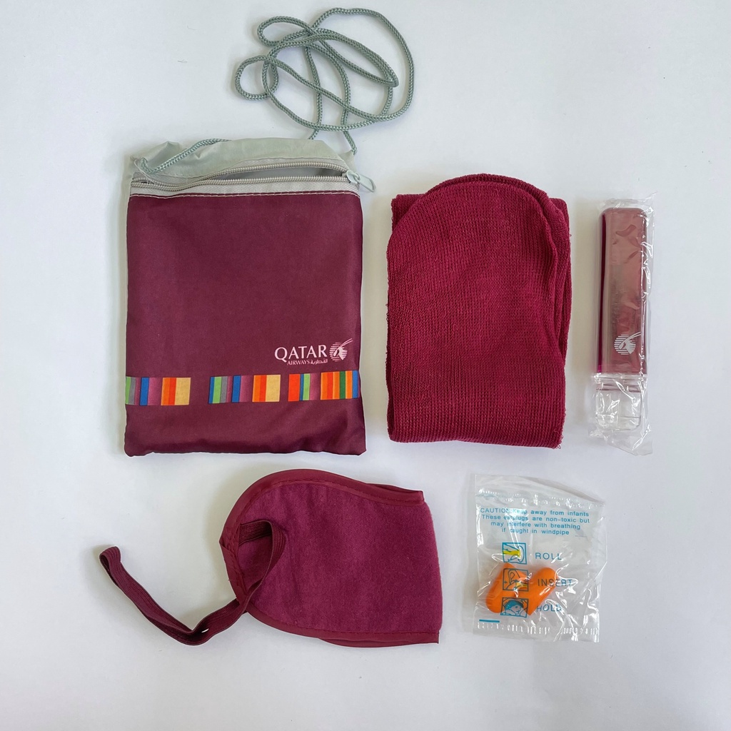 Qatar Airways Economy Class Inflight Travel Amenity Kit Toiletries