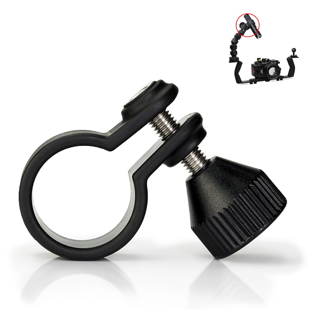 20 to 38mm Lamp Adjustable Mount Holder Clamp Waterproof Diving