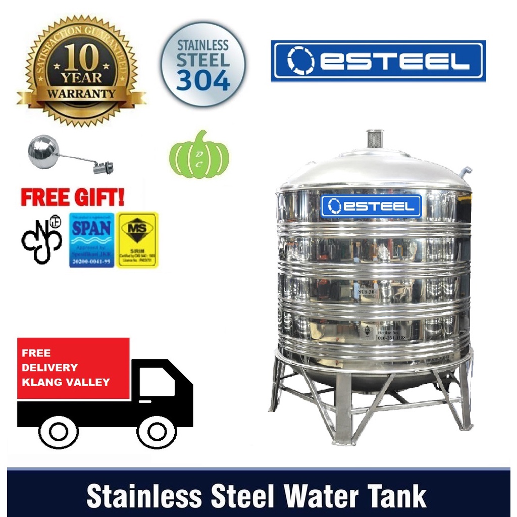 Esteel 304 Stainless Steel Water Tank With Stand(500-3000 Litres ...