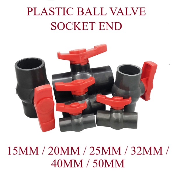 PVC BALL VALVE COMPACT BALL VALVE SOCKET END 1/2" 2" / 15mm 50mm