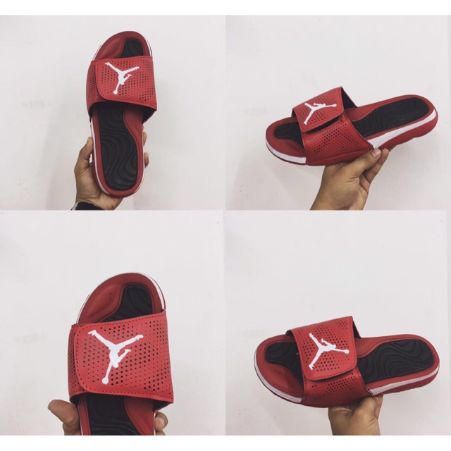 Jordan sandals clearance red