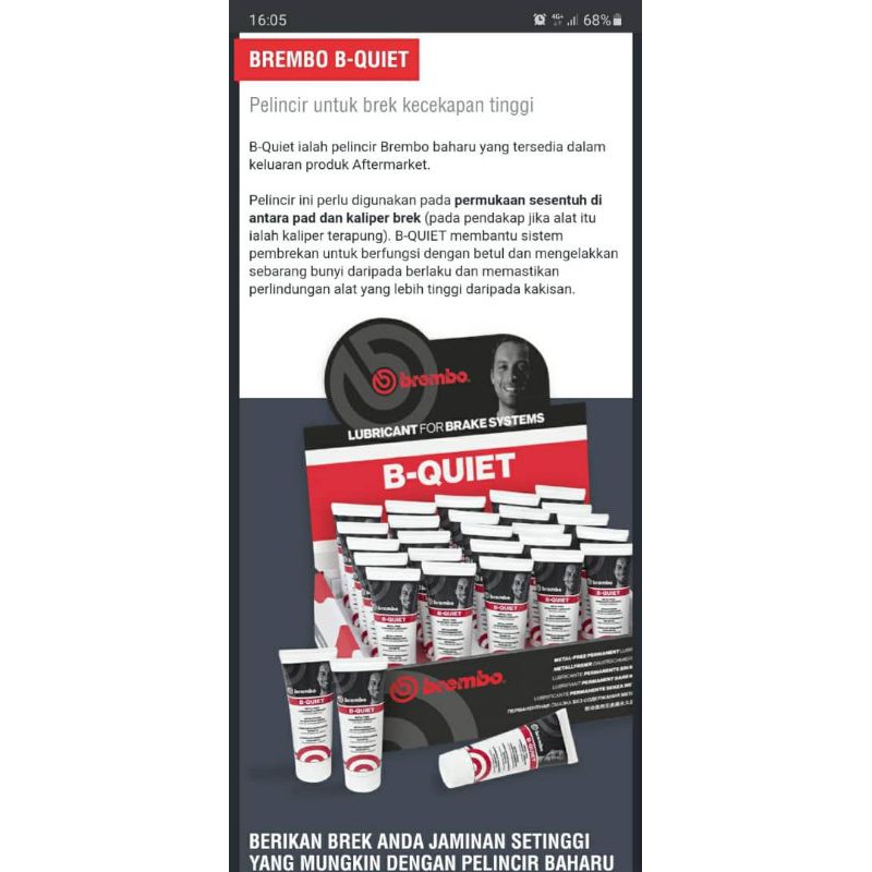 BREMBO CALIPER GREASE Shopee Malaysia