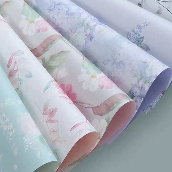 10pcs Spring Waltz Flower Wrapping Paper Bouquet Floral Materials ...