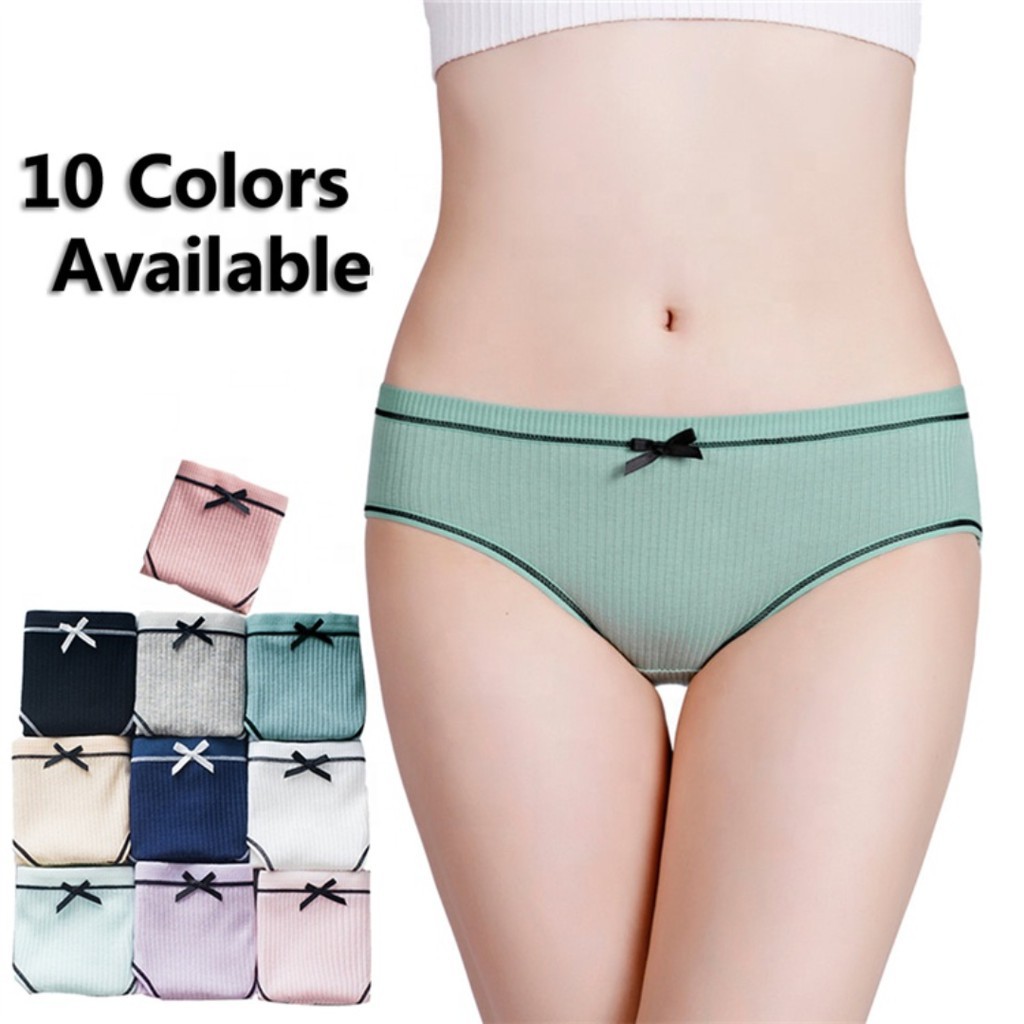Women Cotton Soft Cooling Comfortable Panties Mid Waist Breathable