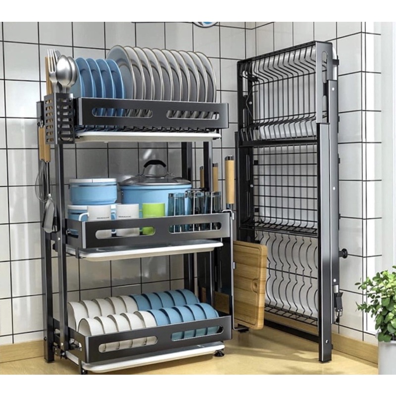 Two Level Dish Rack Three Layer Dish Rack Rak Pinggan Mangkuk Dua ...