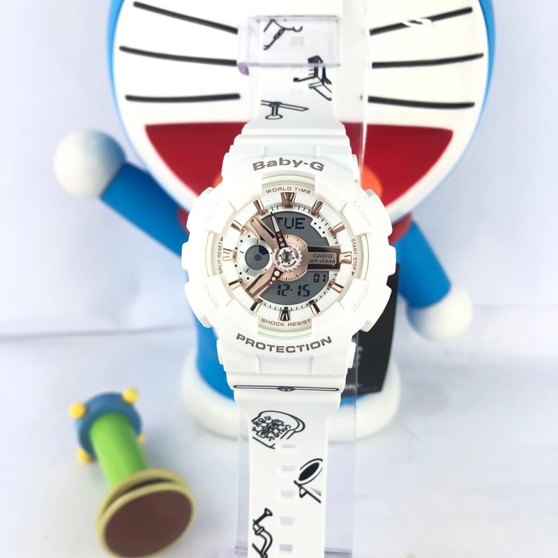 Casio Baby F X Doraemon 50th Anniversary Limited Edition Came with Figurine Case BA 110RG Series White