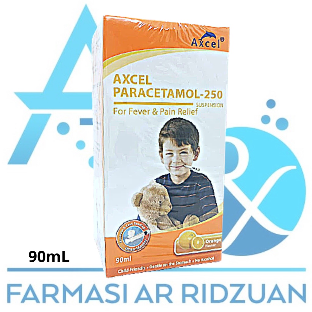 Axcel Paracetamol Suspension 250mg/5mL - 90 mL (Exp: 02/2025) | Shopee ...