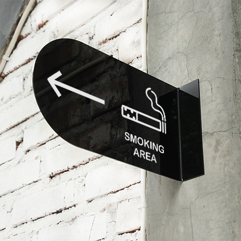 Raya 2024 Signage Acrylic Pop Up Sign Oval 15x26 Cm Smoking Area   271ecc9f5e46facaac2ac0bc83266387