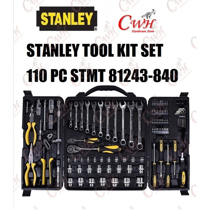 Stanley Tool Kit Set Pc Stmt Combination Wrench Screwdriver Long Nose Plier Hex