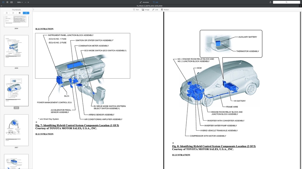 TOYOTA PRIUS-C NHP10 (2012-2019) SERVICE WORKSHOP MANUAL (QR) | Shopee ...
