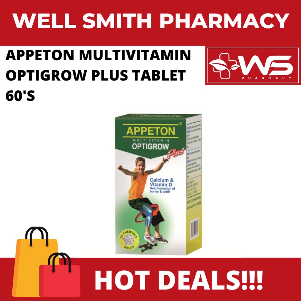 APPETON MULTI VITAMIN OPTIGROW PLUS TABLET 60'S | Shopee Malaysia