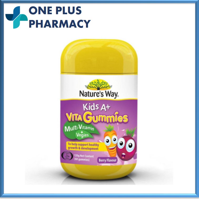 Nature's Way Kids A+ VitaGummies Multivitamin + Vegies Gummies 60's ...