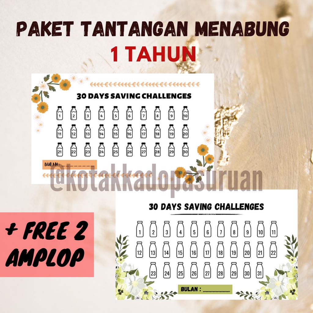Target Envelope Package Saves 30 days Saving Challenges (1 Year Package ...