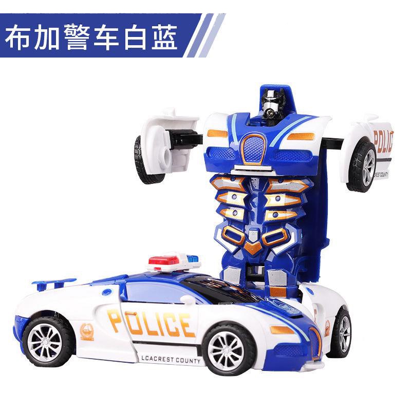 Police Robot Transforming Car Sport Vehicle Model Action Figures Toys ...