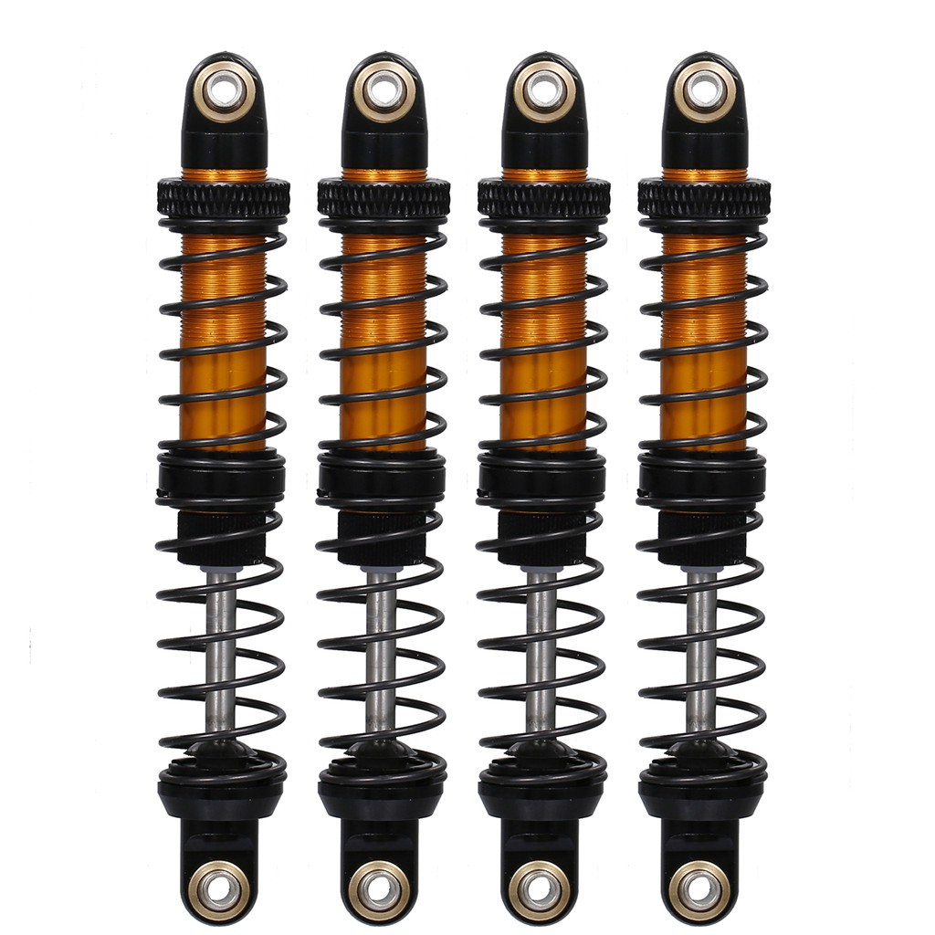 4PCS ROCK CRAWLER METAL OIL SUSPENSION SHOCKS ABSORBER 70MM 80MM 90MM ...