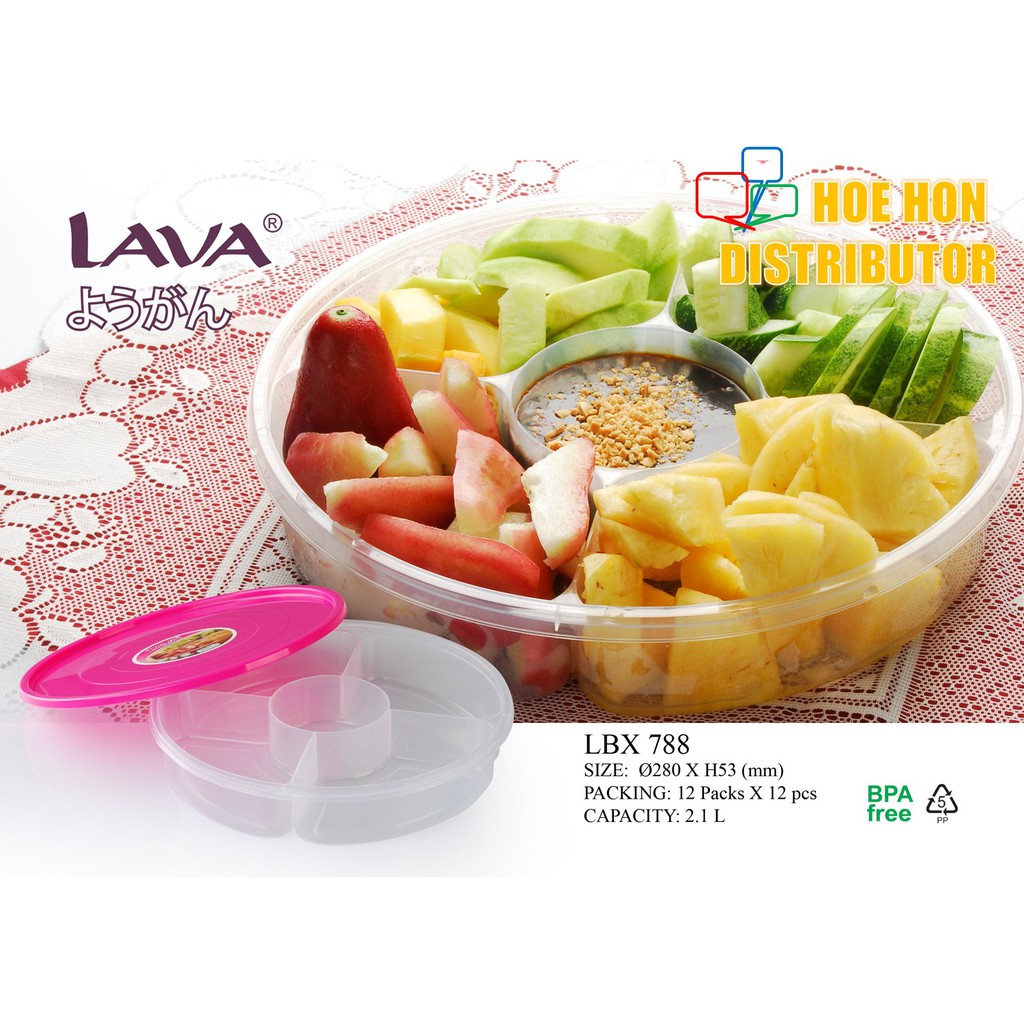 Lava Hari Raya Snack Kuih Candy Fruit 5 Compartment Container LBX 788 ...