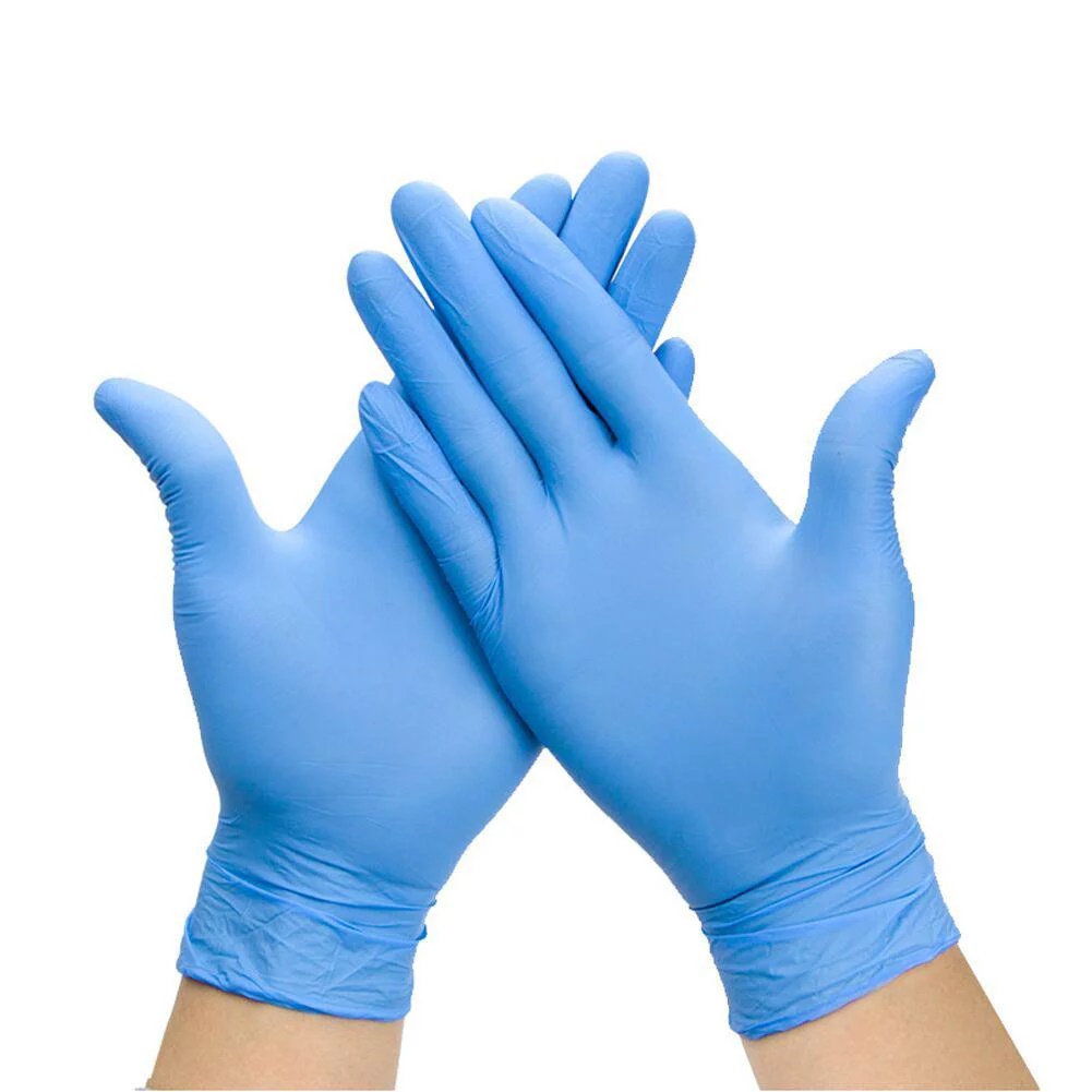 Disposable Nitrile Rubber Hand Gloves / Black Blue White Glove / Sarung ...