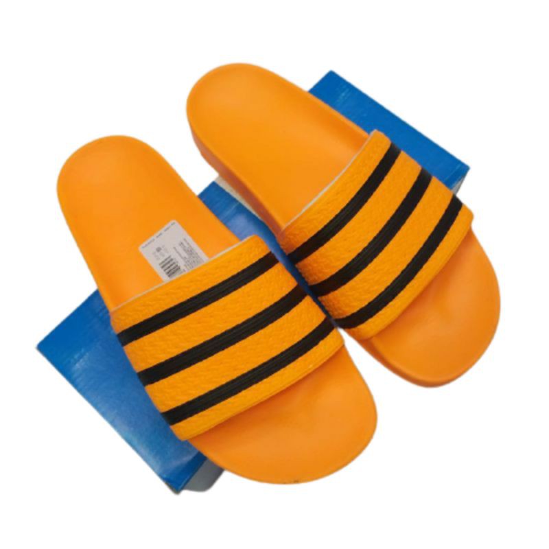 orange adidas sandals