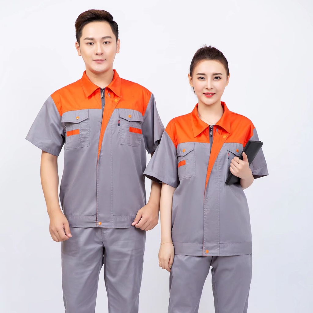 Auto Repair Workwear Decoration Company Half-Sleeved Overalls Suit Men ...