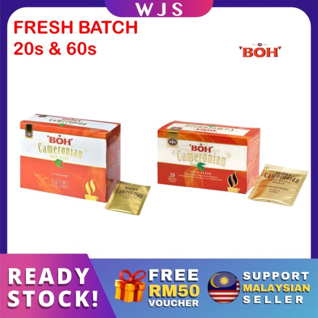 🇲🇾FREE RM50 VOUCHER🎁 MLQ BOH Cameronian Gold Blend Teabag 20’s/ 60’s ...