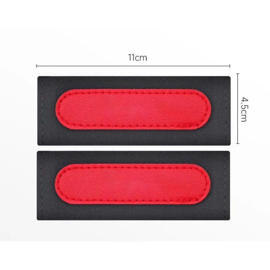 2pcs Car Interior Roof Handle Protector Leather Car Armrest Cover For Toyota GR Gazoo Racing