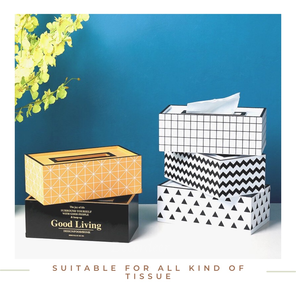 Shoppaz Wooden Tissue Box Tissue Holder Napkin Tissue Paper Storage ...