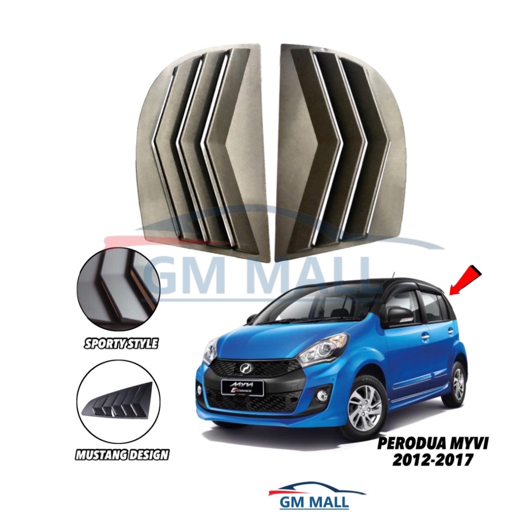 MUSTANG REAR TRIANGLE WINDOW LOUVER COVER Wira Myvi Myvi New Axia Alza ...