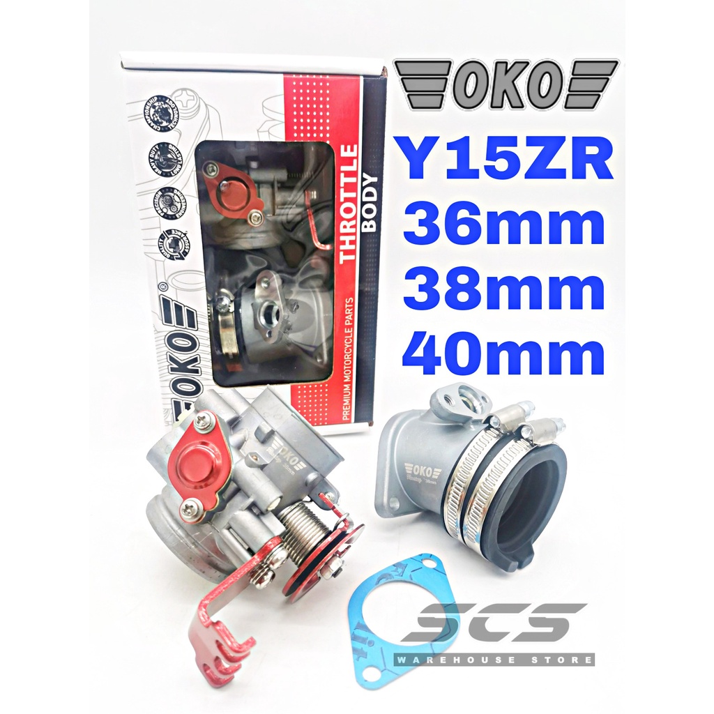 THROTTLE BODY RACING Yamaha Y15ZR 36MM 38MM 40MM OKO Ysuku Accessories