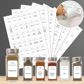 Spice Labels Stickers, Pvc Waterproof And Oil-proof Bottle Jar