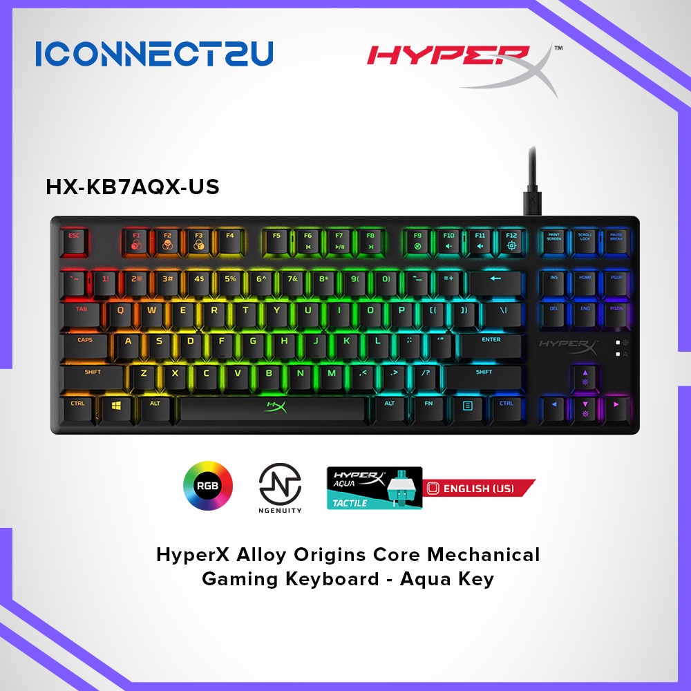 HyperX Alloy Origins Core Gaming Mechanical Keyboard - Aqua Key (HX ...