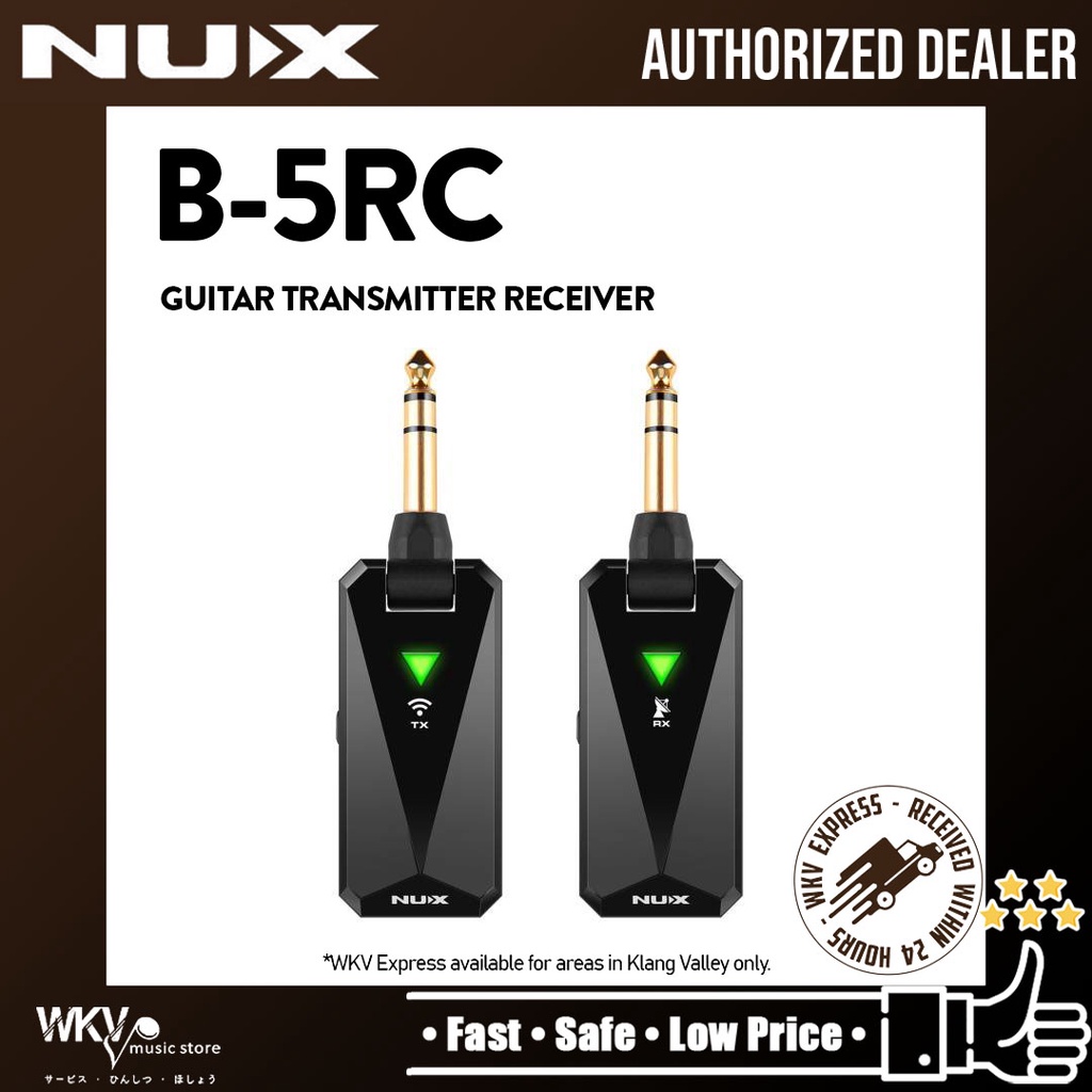 Nux B-5RC 2.4GHz Wireless System Guitar Transmitter Receiver With ...