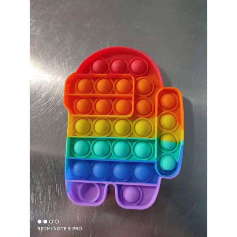Kids Toys Pop It Fidget RAINBOW Bubble Push Pop its Fidget Toys ...