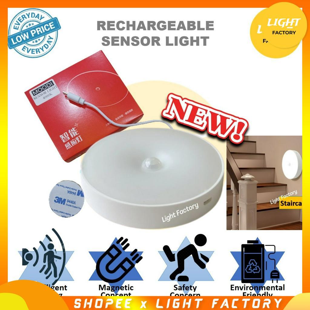 Portable Cabinet Light Rechargeable Magnetic Sensor Light USB Charging ...