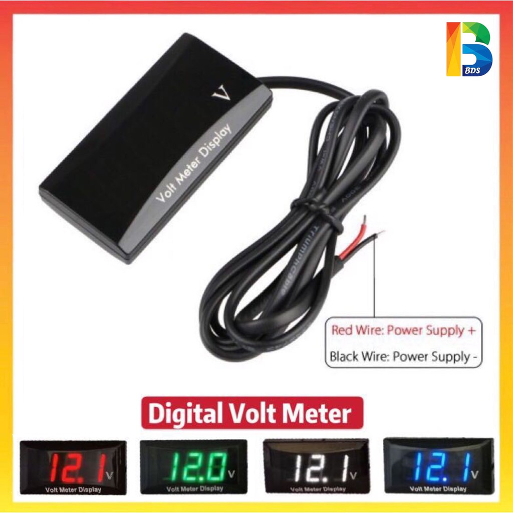DIGITAL VOLT METER 12V 4 Type Diferent Colour Variation Car Kereta