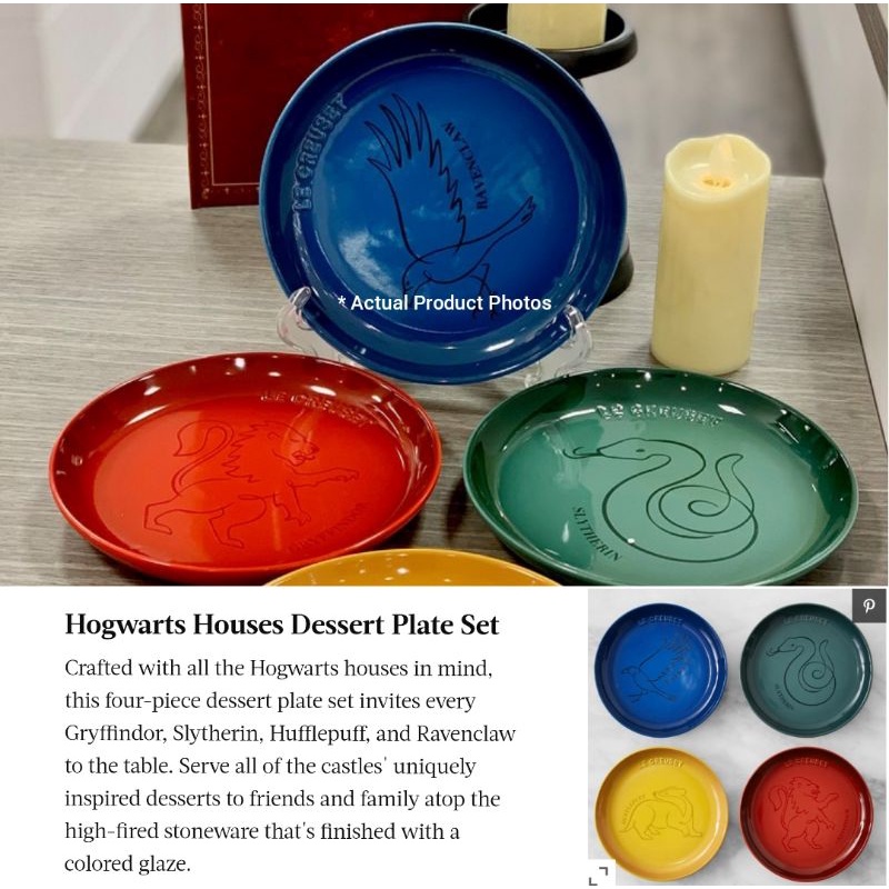 Le Cresuet HARRY POTTER HOGWARTS Dessert Plates 2024