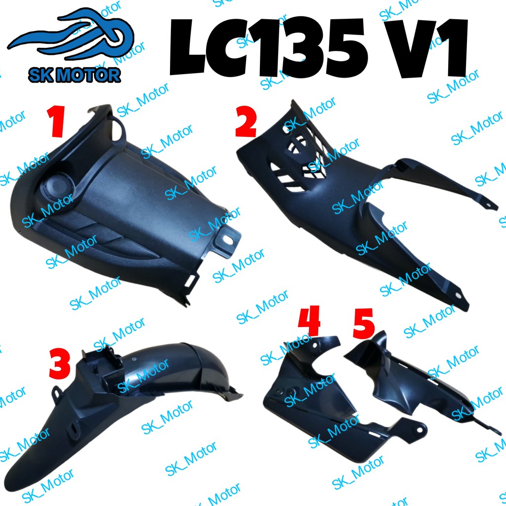 Yamaha LC135 Old LC V1 Original Inner Cover Full Set Kaver Hitam Cover ...