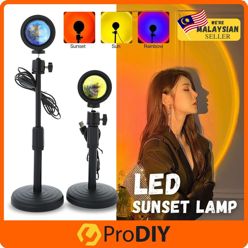 F9 LED Sunset Lamp Rainbow Sunset Light Red Projector Led Night Light ...
