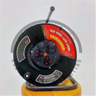 SELAMAT 4 Gang Extension Industrial Type Portable Cable Reel - 15 Meter