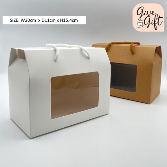 Cake Box With Window BIG 20x15.4x11cm & SMALL 15x11.5x9cm | Shopee Malaysia