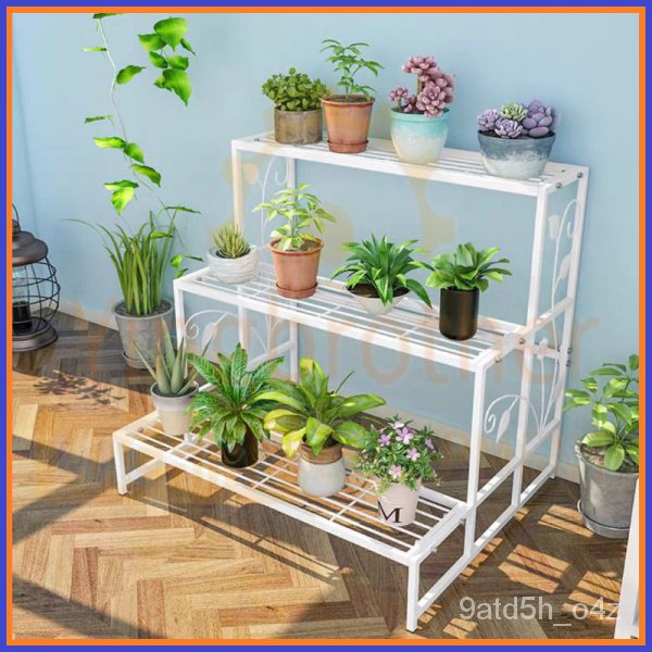 【Hot】RAK bunga Besi Bertingkat Indoor dan outdoor Rak Bunga Besi cantik ...