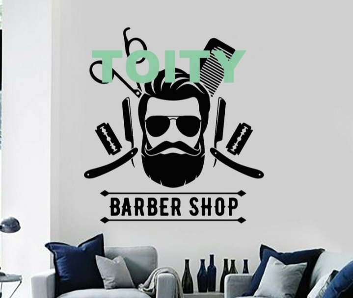 Barbershop Wall Deco vinyl decal sticker | Shopee Malaysia