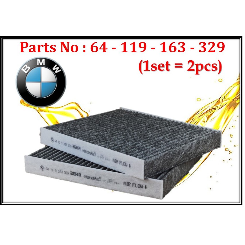 BMW - F10 5-Series , F01 7-Series Aircond Filter Cabin Air Filter (1set ...