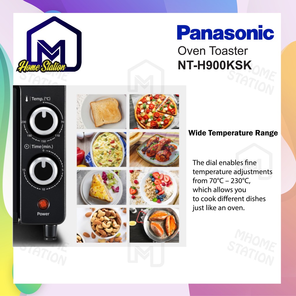 Panasonic Compact Toaster Oven Black Color (9L) NT-H900KSK [NT-H900 ...